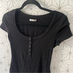 Reformation  Ribbed Knit Bodysuit Black Photo 1