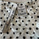 American Rag Women’s Juniors Cie Sheer Embroidered Polka Dot Top Size Medium Photo 4