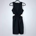 ZARA Cutout Linen Blend Mini Dress in Black XS Photo 4