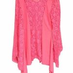 Body Wrappers Drapey Lace Panel Tunic Top Sparkly Rose Pink M #629 Praise Dance Photo 3