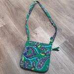 Vera Bradley  Green Paisley Crossbody Bag Purse Quilted Purple Photo 5