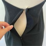 Betsy and Adam Vintage 90s Solid Black Full Length Sequin Prom Dress Photo 11