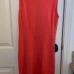 Theory Daniko Pryor Mini Dress Coral Sz S Stretchy Sleeveless Ponte Tank Photo 0