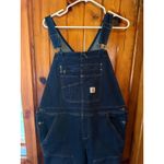 Carhartt  Denim‎ Overalls Womens L Relaxed Fit Workwear Utility Bib Blue Jeans Photo 2