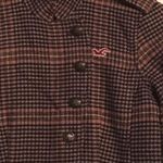 Hollister Brown Plaid Cropped Jacket Women’s Size XS NEW Photo 4