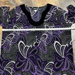 Maggie Barnes  Geometric Floral Polka Dot Blouse 2X Photo 6