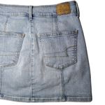 American Eagle Denim Mini Skirt Button Front Light Wash Casual Womens Size 6 Photo 5