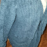 Barefoot Dreams  Womens Dark Teal Cozychic Boardwalk Cardigan Sweater‎ Large Photo 2