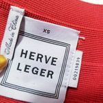 Herve Leger Candice Red Lipstick Dress Bodycon Photo 3