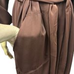 DR2 Daniel Rainn Long Woven Open Belted Trench Coat Chestnut Nordstrom Womens L Size L Photo 2