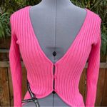 SLA The Label Pink Ribbed Cardigan size XS Photo 2