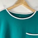 Tuckernuck  SPORT Green and White Terry Farah Pullover Sweater Women’s Sz XS Photo 4