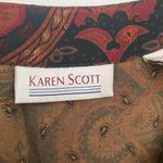 Karen Scott Vintage Open Front Abstract Print Blouse – Size M Photo 2