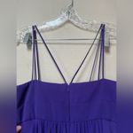 David's Bridal David’s Bridal Purple Sequin Beaded Chiffon Maxi Dress Size 12 Photo 3