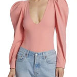 Free People  Blush V-Neck Bodysuit Photo 0