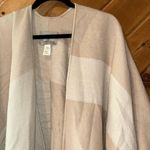 SOIA & KYO  tan fringe poncho sweater Photo 4