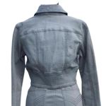 Cache Blue Gray Denim Jacket Top New Front Button Stretch $118 NWT Photo 3