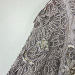 Sue Wong Gray Embellished Illusion Sheath Dress Size 4 Photo 3