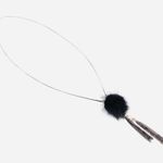 Anthropologie Shiraleah Chicago Black Lulu Necklace w/mink fur Photo 1