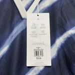 Lady Hagen Golf Top Women's XS Navy Blue Shibori Striped Split Neck Sleeveless Photo 2