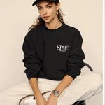 Sporty & Rich black sweatshirts with white lettering on front and back Photo 3