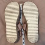 Madden Girl  size 8.5 pink & gold sparkly jute wedge comfy stylish sandals GUC Photo 4