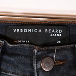 Veronica Beard Carly Kick Flare Ankle Crop Cotton Stretch Denim Dark Ink Jeans Photo 1