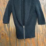 ZARA zip up 3/4 sleeve black sweater size small Photo 10