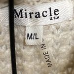 Miracle Cowl Neck Chunky Knit Sweater White Size M Photo 2
