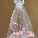NEW Strawberry Heart Pearl Beaded Phone Lanyard Pink Photo 4