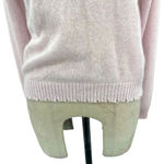 Minnie Rose  Cashmere Frayed Edge‎ Cropped V-Neck Sweater Pink Size Small Photo 2