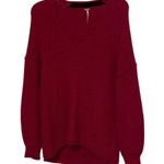 Free People All Mine Raspberry Red Oversized Alpaca Blend Sweater Womens Size XS Photo 0