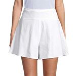 Vince NWT Linen Blend Pull On High Waisted Flounce Flared Shorts White Womens 10 Photo 0