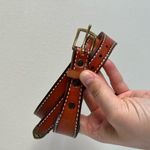 VTG TEX TAN GENUINE COWHIDE COWBOY BELT SIZE 36 BROWN LEATHER Made In The USA Photo 1