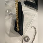 Ann Taylor New  Black Genuine Suede Leather Purse Gold Photo 1