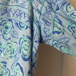 Sail To Sable NWT Tuckernuck V-Neck Smock Waist Top in Blue Floral Size Large Photo 7