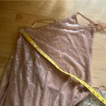 ZARA NWOT Sequin Long Open Back Halter Dress Size Medium Photo 9