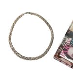 Sterling Silver Vintage: .925 Art Deco Braided 17” Necklace Etched Patina Photo 8