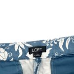 Loft Blue Floral Bird Print Chino Shorts Sz 6 Photo 1