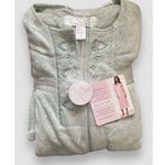 Oscar de la Renta Zip Front Diamond Robe Women’s L/XL Sage NWT Embroidered Photo 0