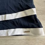 Nautica  Tiered Chiffon Top Navy/White L EUC​ Photo 8