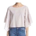 Hippie Laundry  wide bell flutter sleeve striped pastel top Photo 1