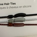 Lululemon  New Silicone Hair Ties 3 Pack Black Grey Brown Photo 2