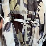 Nic+Zoe Inky Flowers Jacket Size S. Satin Kimono Style Long Sleeves. NEW. Photo 3