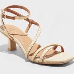 A New Day Irena Strappy Raffia Heels Cream & Tan Women’s 10 NWT Photo 0