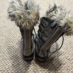 Sorel Joan of Arctic Waterproof Insulated Winter Snow Boots Size 5 Gray Leather Photo 5