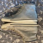 Gucci High Top Women’s Sneakers Tennis Shoes Metallic Silver Logo Size 39 9 Photo 7