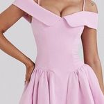 House Of CB Cotton Candy 'Elida' Cotton Candy Twill off the shoulder mini dress Photo 0