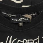 Karl Lagerfeld  Black and White Stripe Cotten Blend Pullover Comfy Size S Photo 8