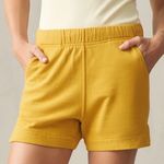 American Giant Womens French Terry Side Slit Shorts Nugget Yellow Size M Size M Photo 0